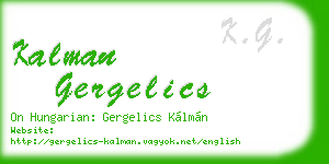kalman gergelics business card